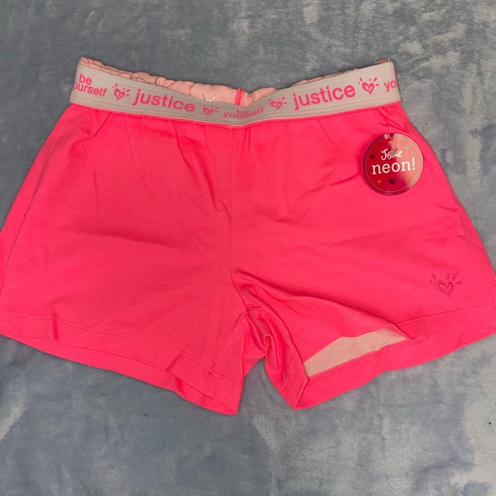 Neon pink shorts